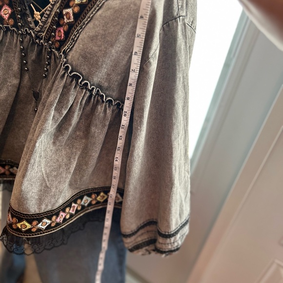 Free people blouse baby doll size large UNIQUE 😉 - Picture 10 of 16